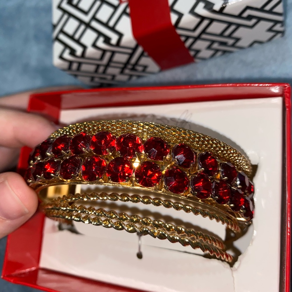 Red and gold bracelets